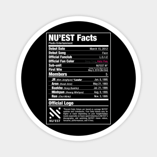 NU'EST Nutritional Facts 2 Magnet